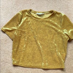 Urban Outfitters Gold Crop Top
